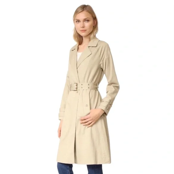 FRAME Classic Trench Coat in Timeless Camel L